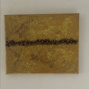 Gold and Brown Textured Wall Art Canvas - Abstract Home Art